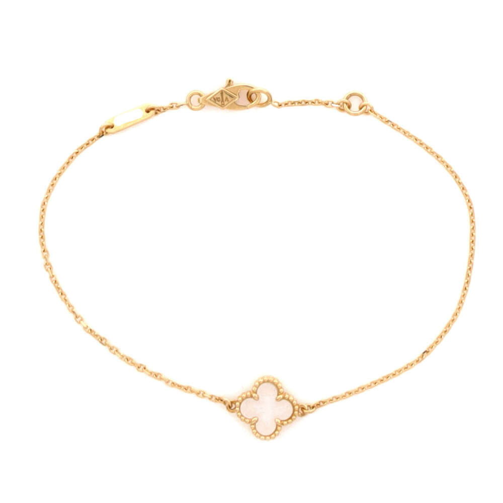 Van Cleef & Arpels Sweet Alhambra Bracelet 18K Yellow Gold and Mother of Pearl